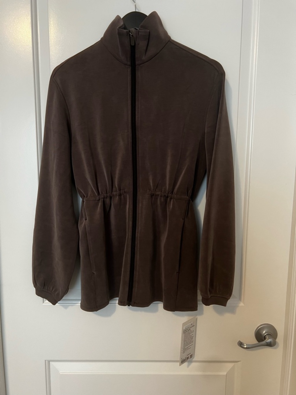 NWT Lululemon Espresso Softstreme Cinch-Waist Full Zip Jacket